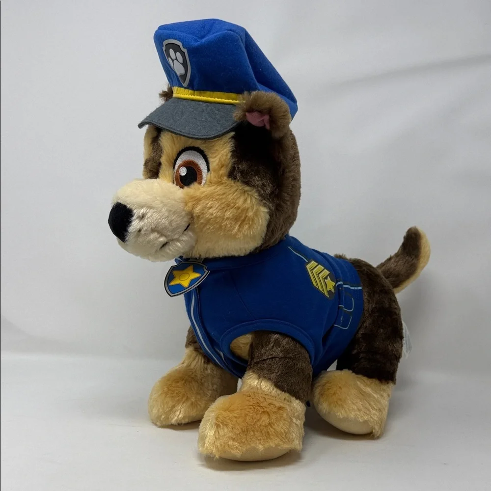 Nickelodeon Paw Patrol Chase Plush Stuffed Animal 14” Police Outfit Kids Toy